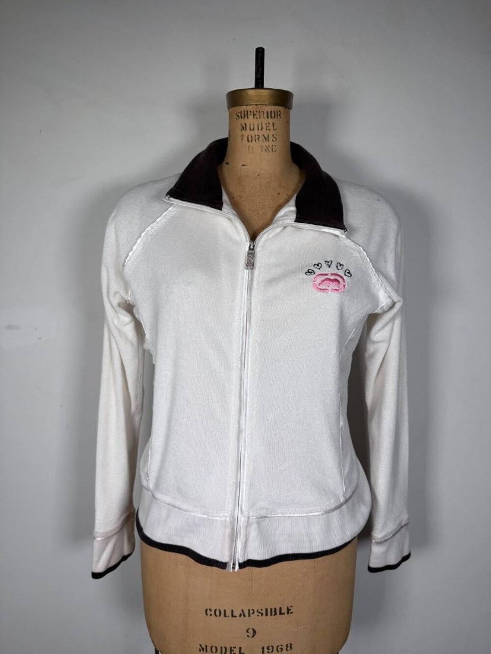 Y2K Ecko Women's Rhinestone Zip-Up Vest